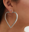 Funky Love Hoop Earrings Silverplated - Babs The Label