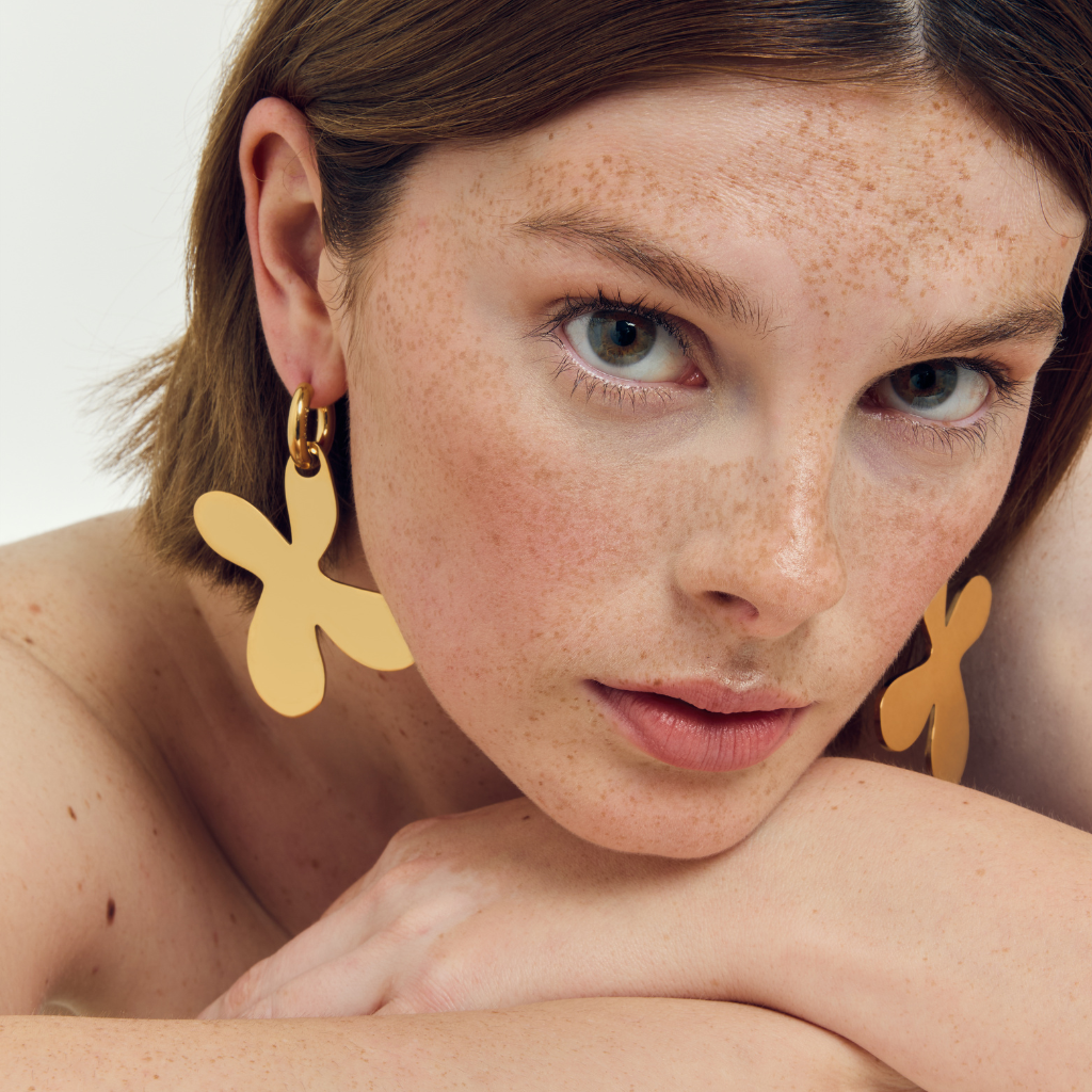 Sculpt Earrings Gold - Babs The Label