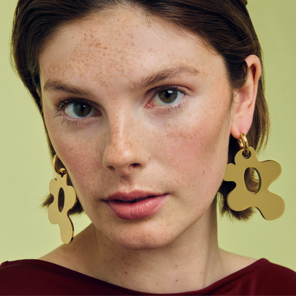 Wild Bloom Earrings Gold - Babs The Label