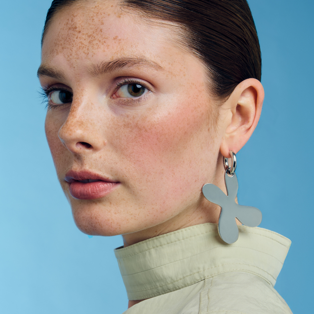 Sculpt Earrings Silver - Babs The Label