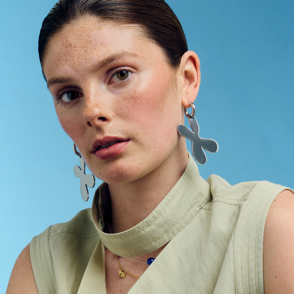 Sculpt Earrings Silver - Babs The Label