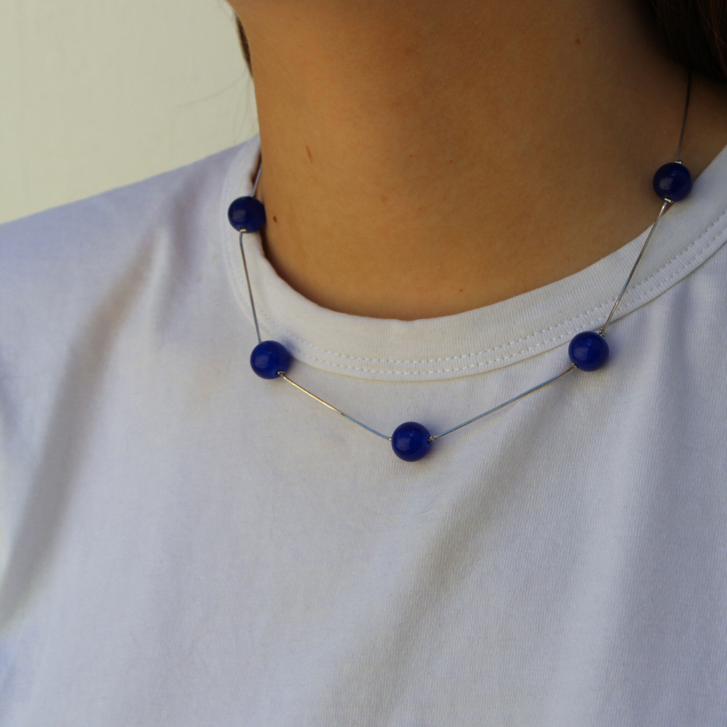 Blue Dot Necklace - Babs The Label
