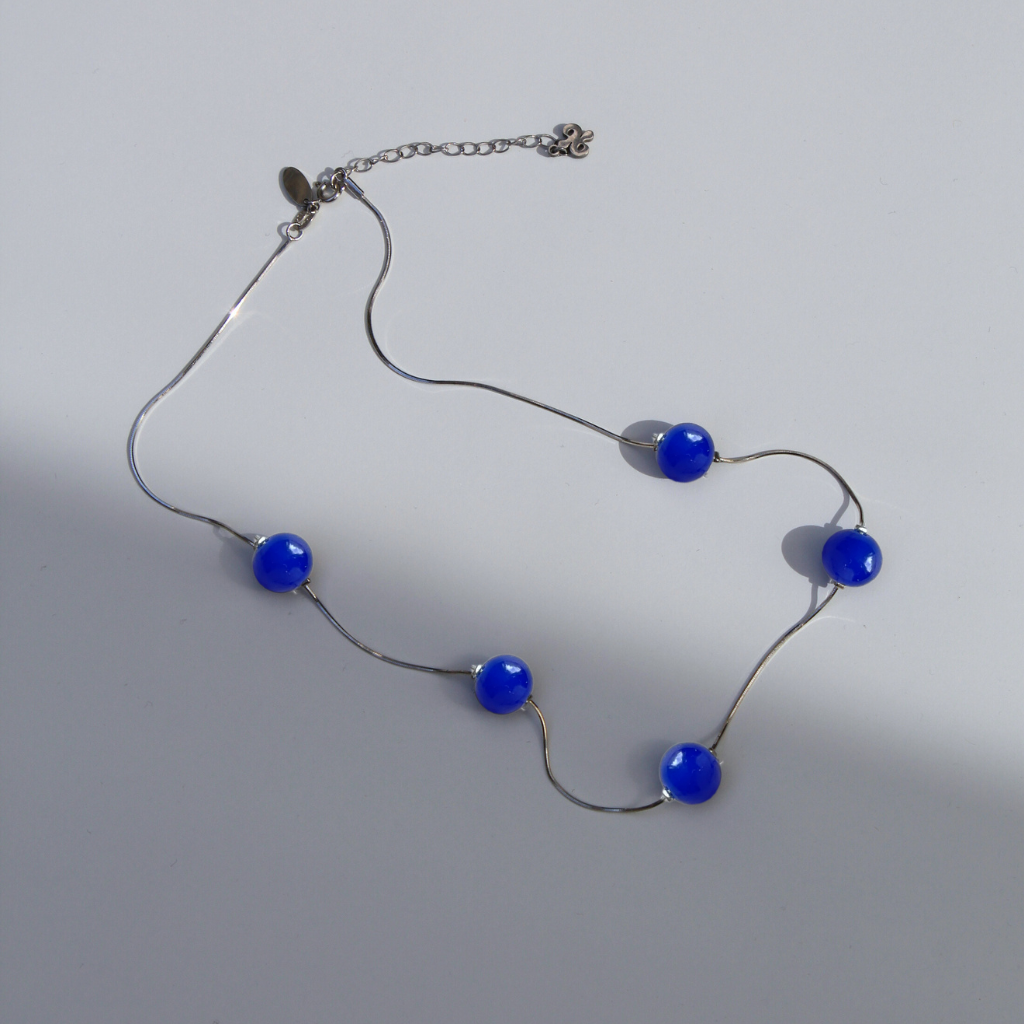 Blue Dot Necklace - Babs The Label
