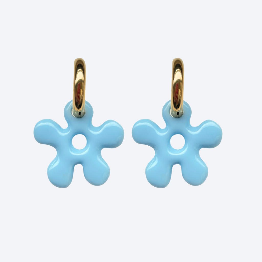 The Sunflower Earrings Light blue - Babs The Label