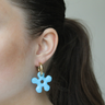 The Sunflower Earrings Light blue - Babs The Label