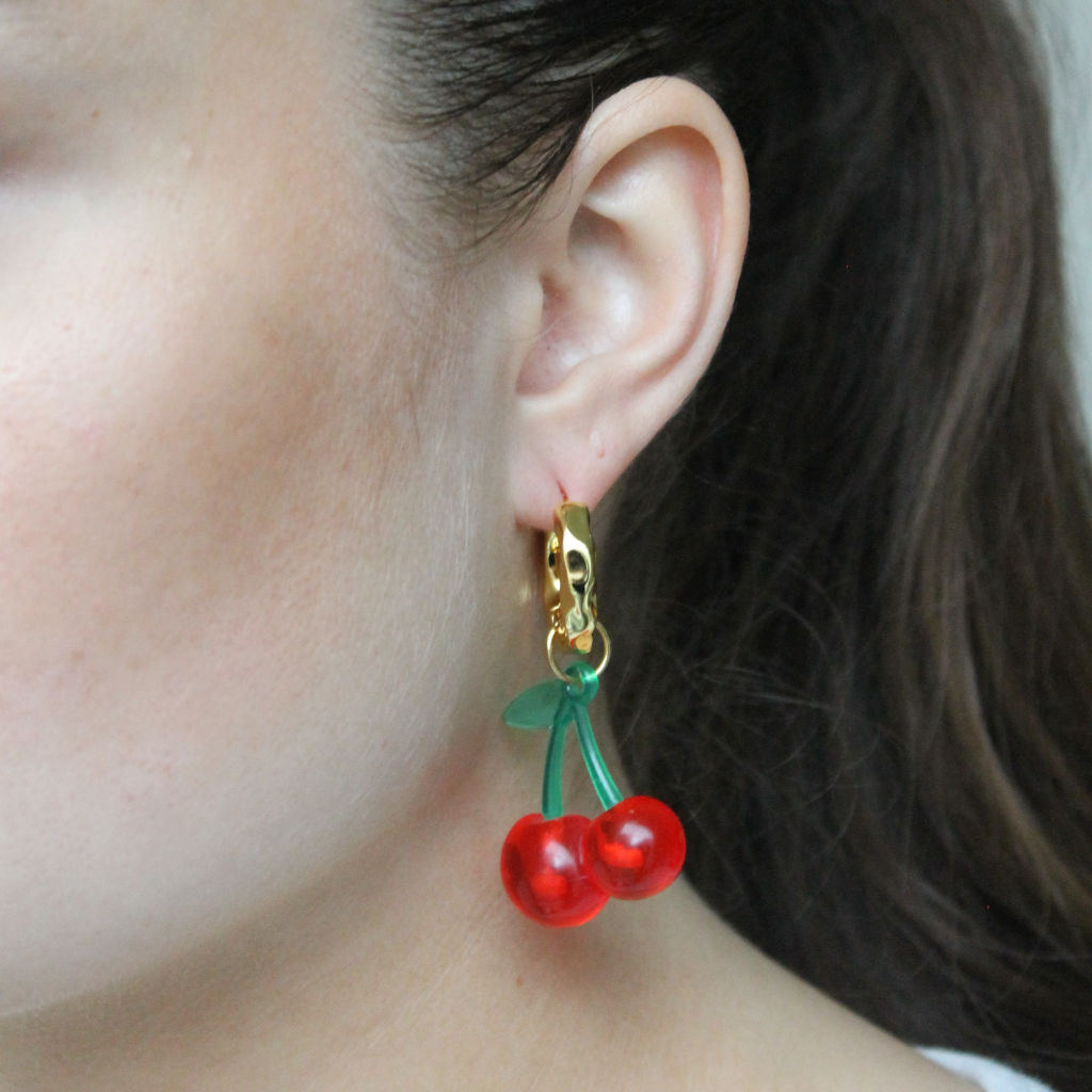 Royal Blue Cherry Earrings - Babs The Label