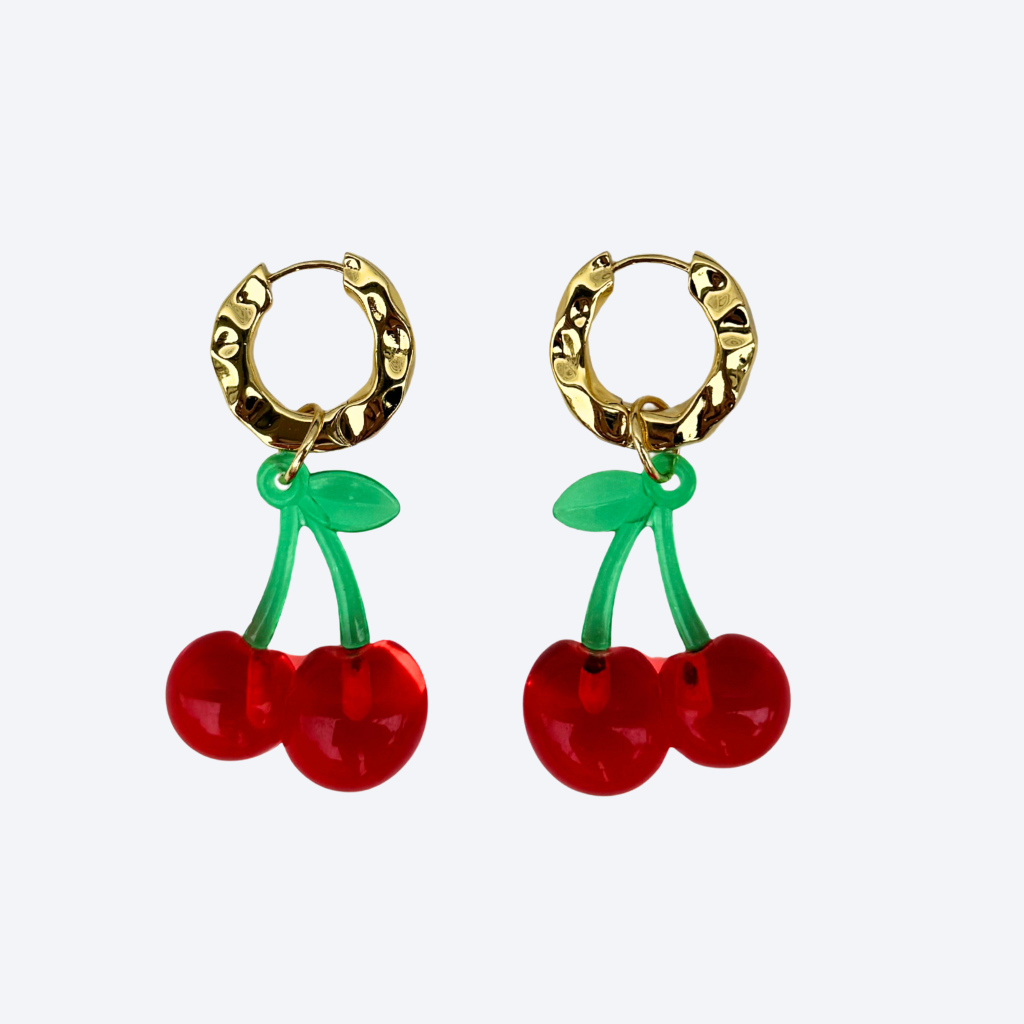 Royal Blue Cherry Earrings - Babs The Label