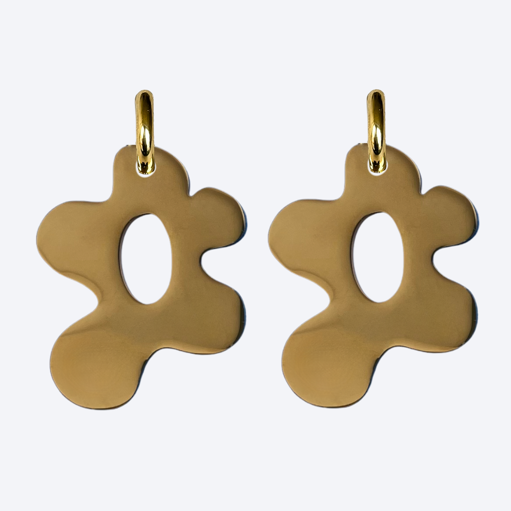 Wild Bloom Earrings Gold - Babs The Label