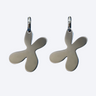 Sculpt Earrings Silver - Babs The Label