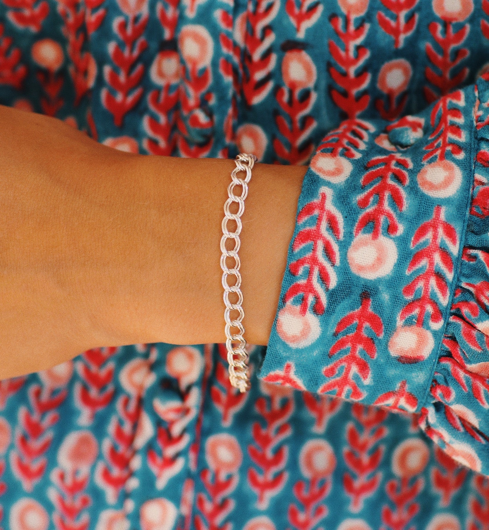 Twisted Double Link Bracelet Silver - Babs The Label