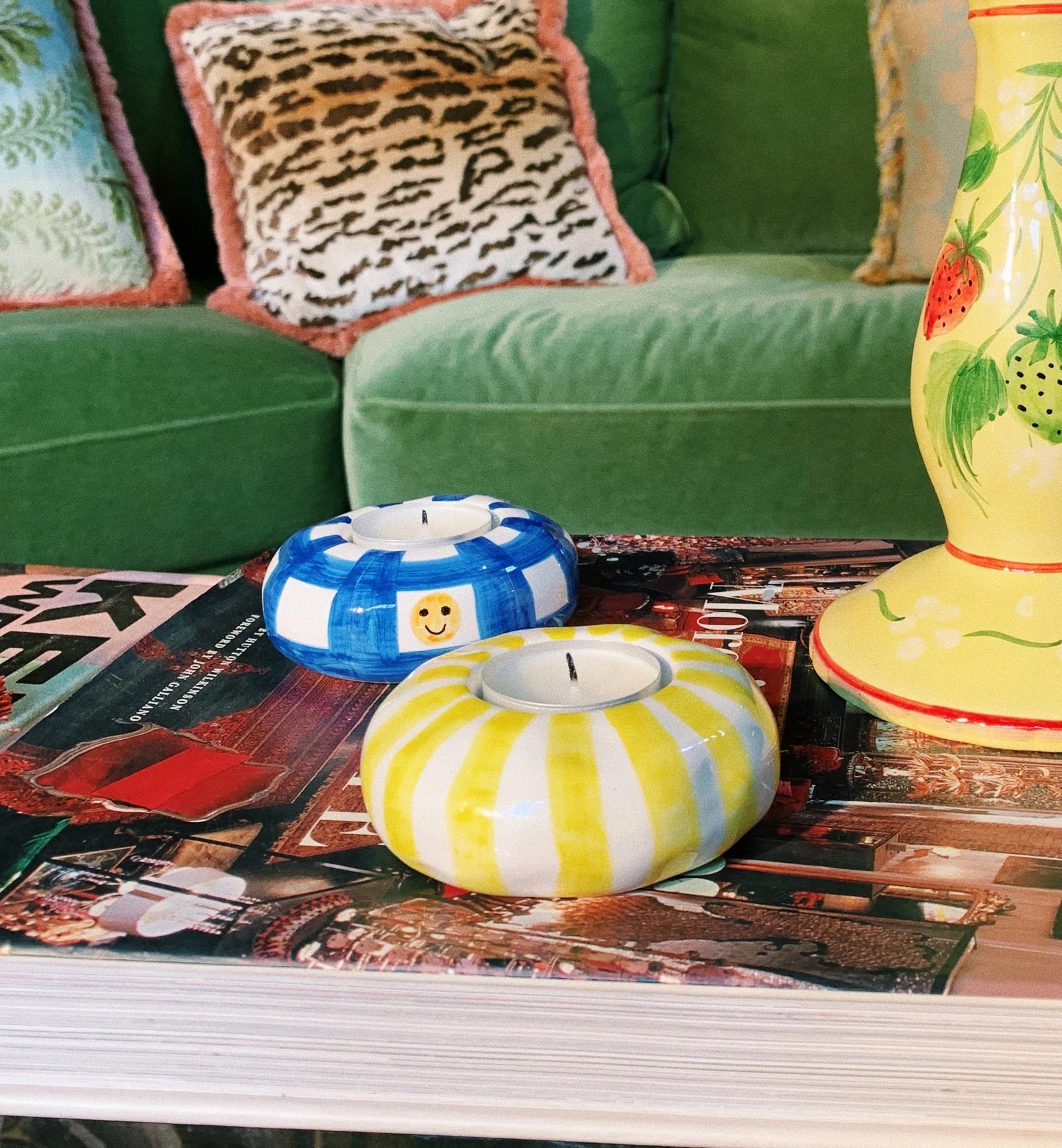 Candy Stripe Tea Light Holder - Babs The Label