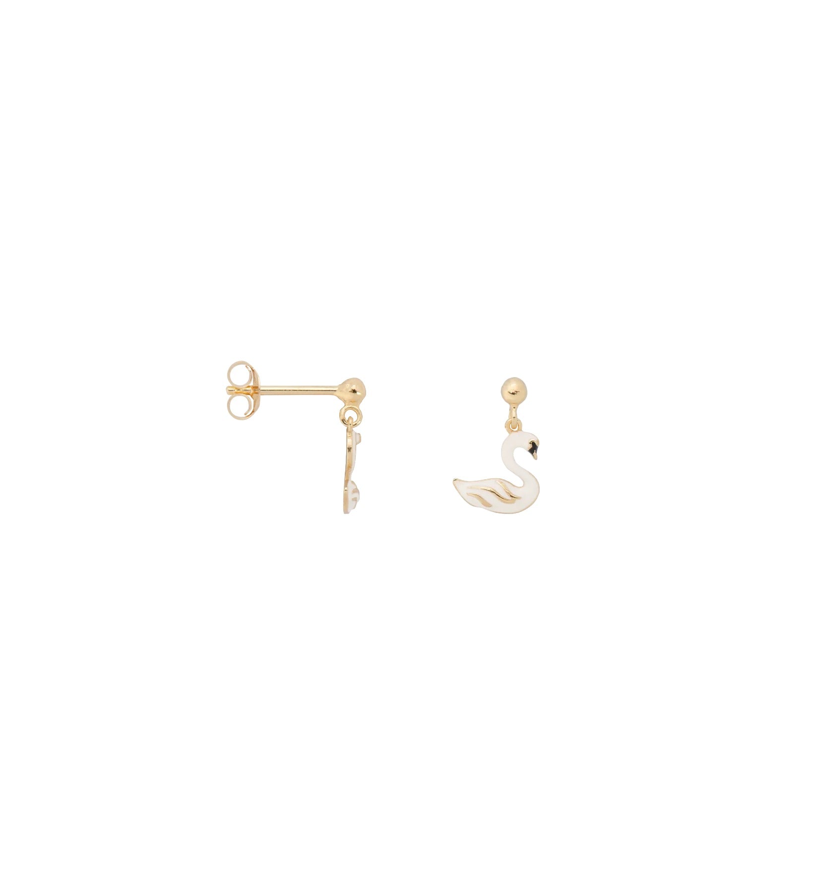 Single Swan Lake Stud Earring Goldplated - Babs The Label