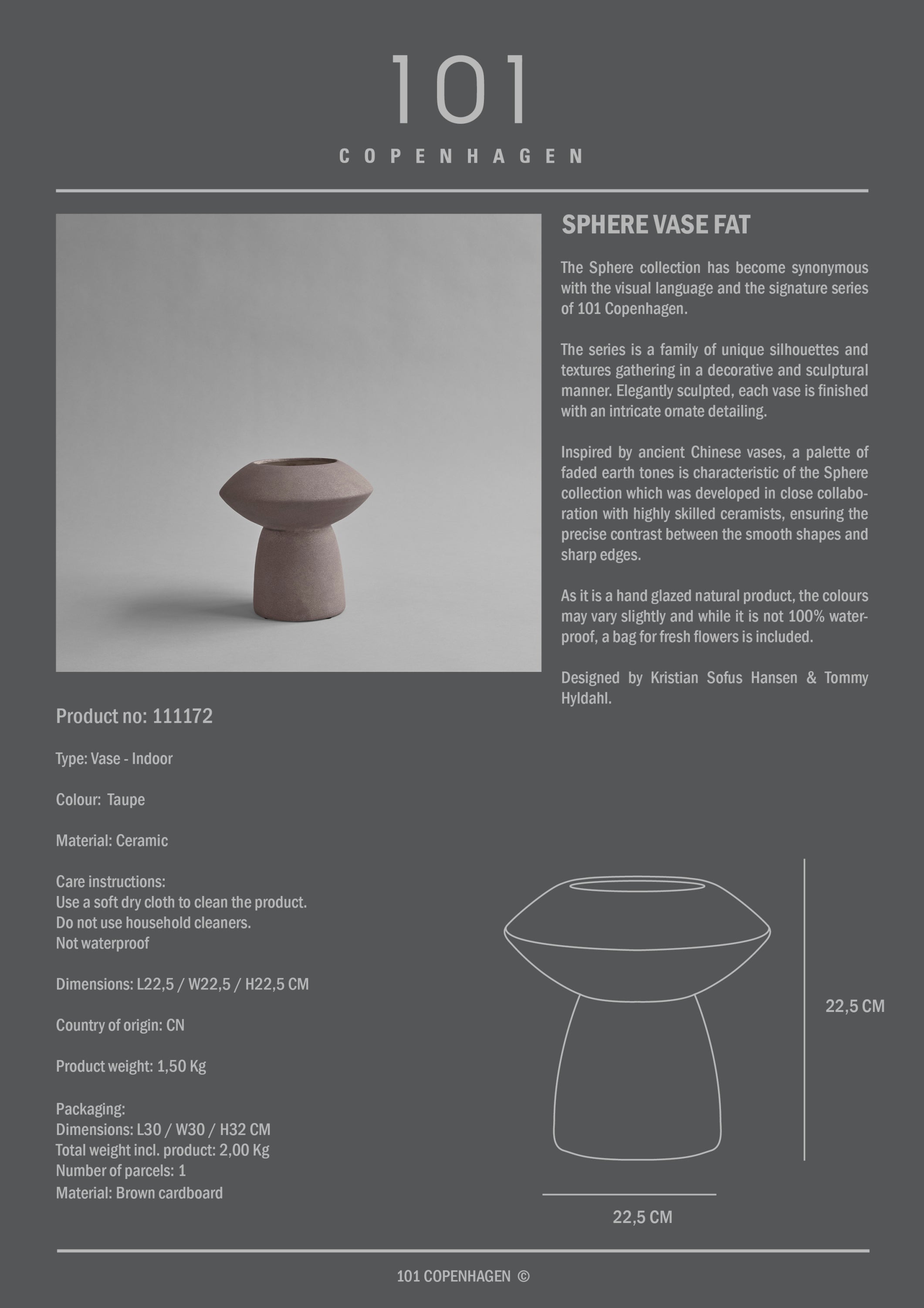 Sphere Vase Fat - Babs The Label