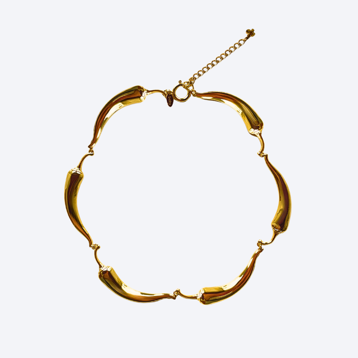 Hot Chili Pepper Necklace Gold