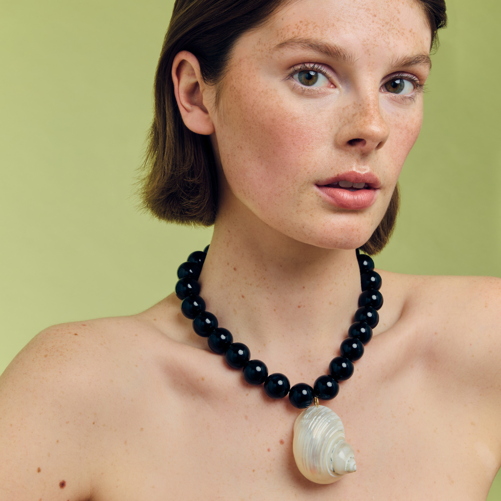 ★MIDNIGHT MOMENT.★ pierce ball string necklace black Midnight Black Necklace – Babs The Label