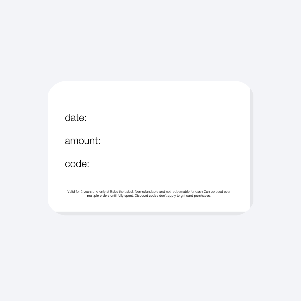 Gift card - Babs The Label