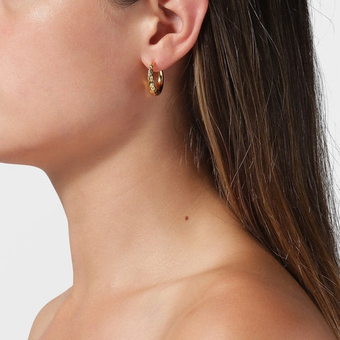 Rhombus Earrings Gold-Plated Sterling Silver - Babs The Label