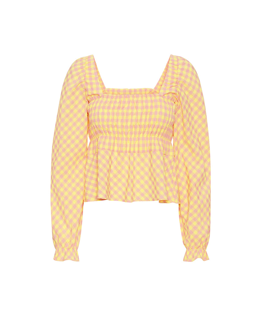 Adelina Blouse Peach - Babs The Label