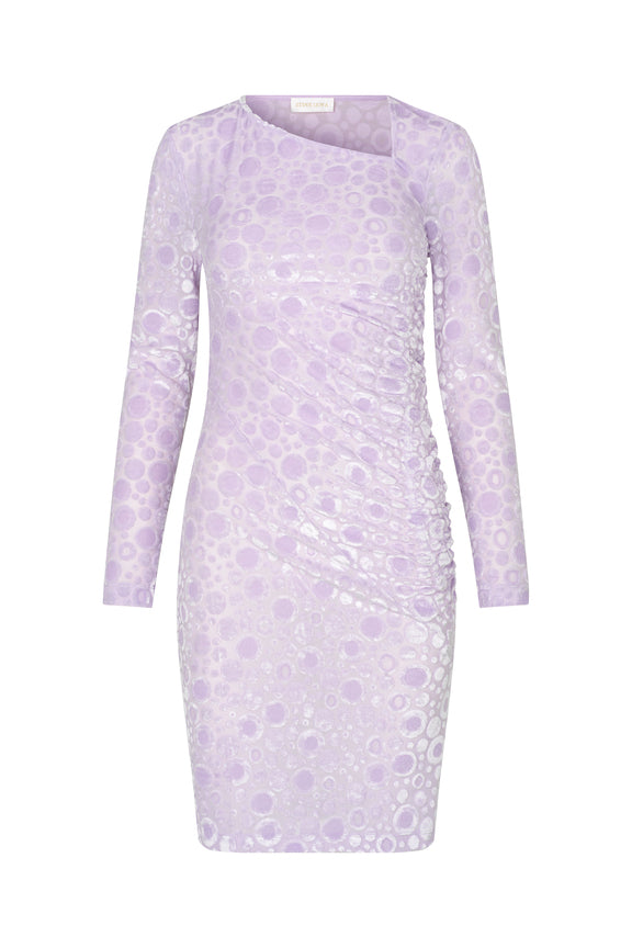 stine goya purple dress Stine Goya Garance Off The Shoulder Dress