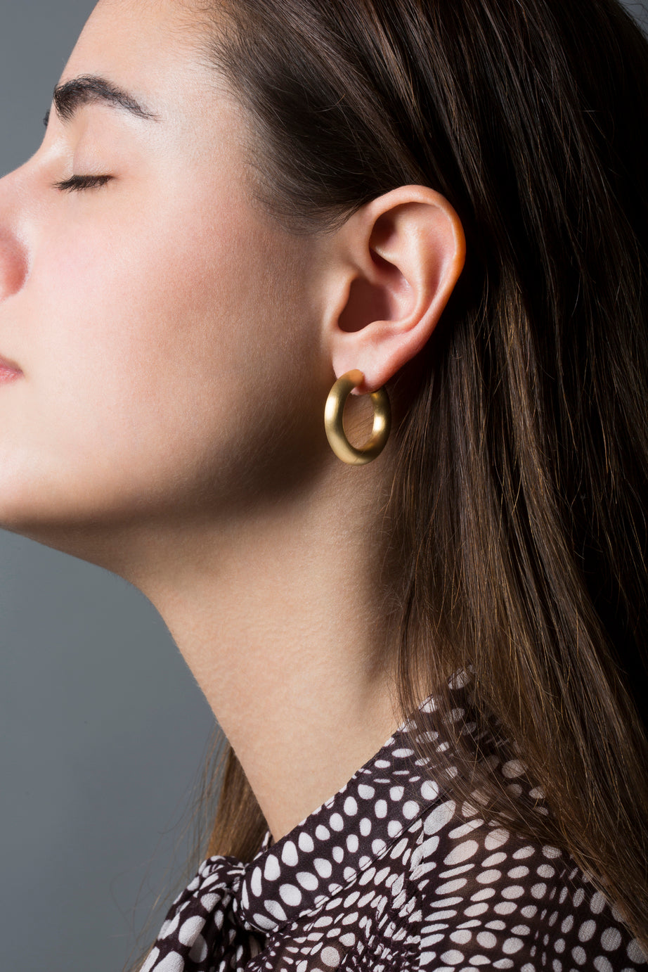 Chunky Hoops Gold-plated Sterling Silver. - Babs The Label