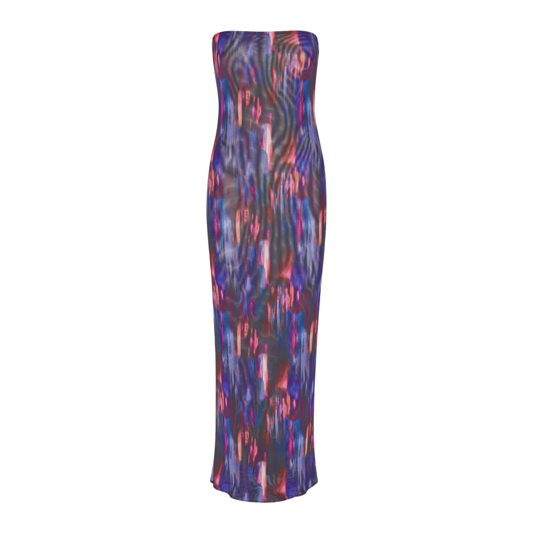 Printed Maxi Tube Dress Babs The Label Printed Maxi Tube Dress Babs The Label