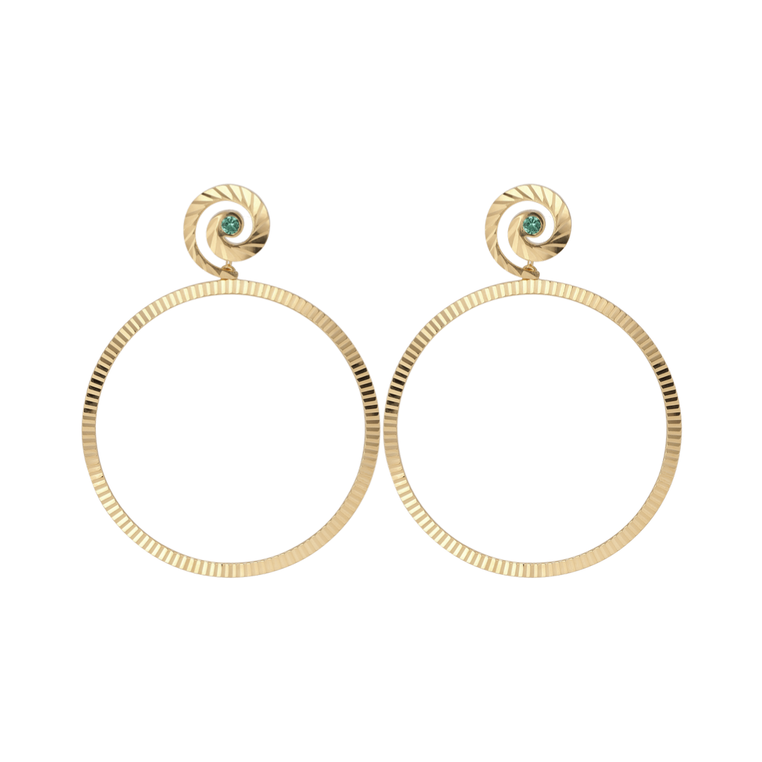 Impression Hoops Gold-Plated Sterling Silver. - Babs The Label