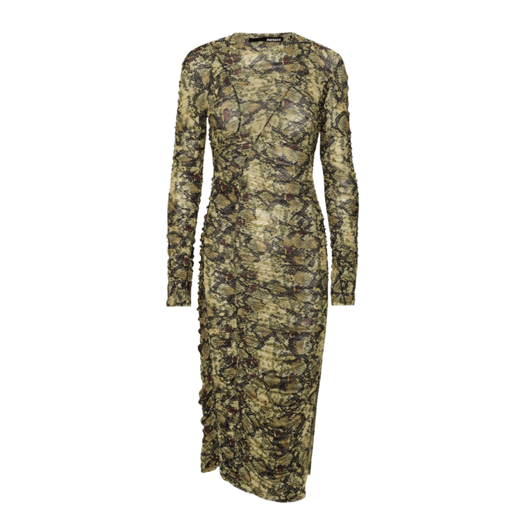 Midi dress snake fashion print