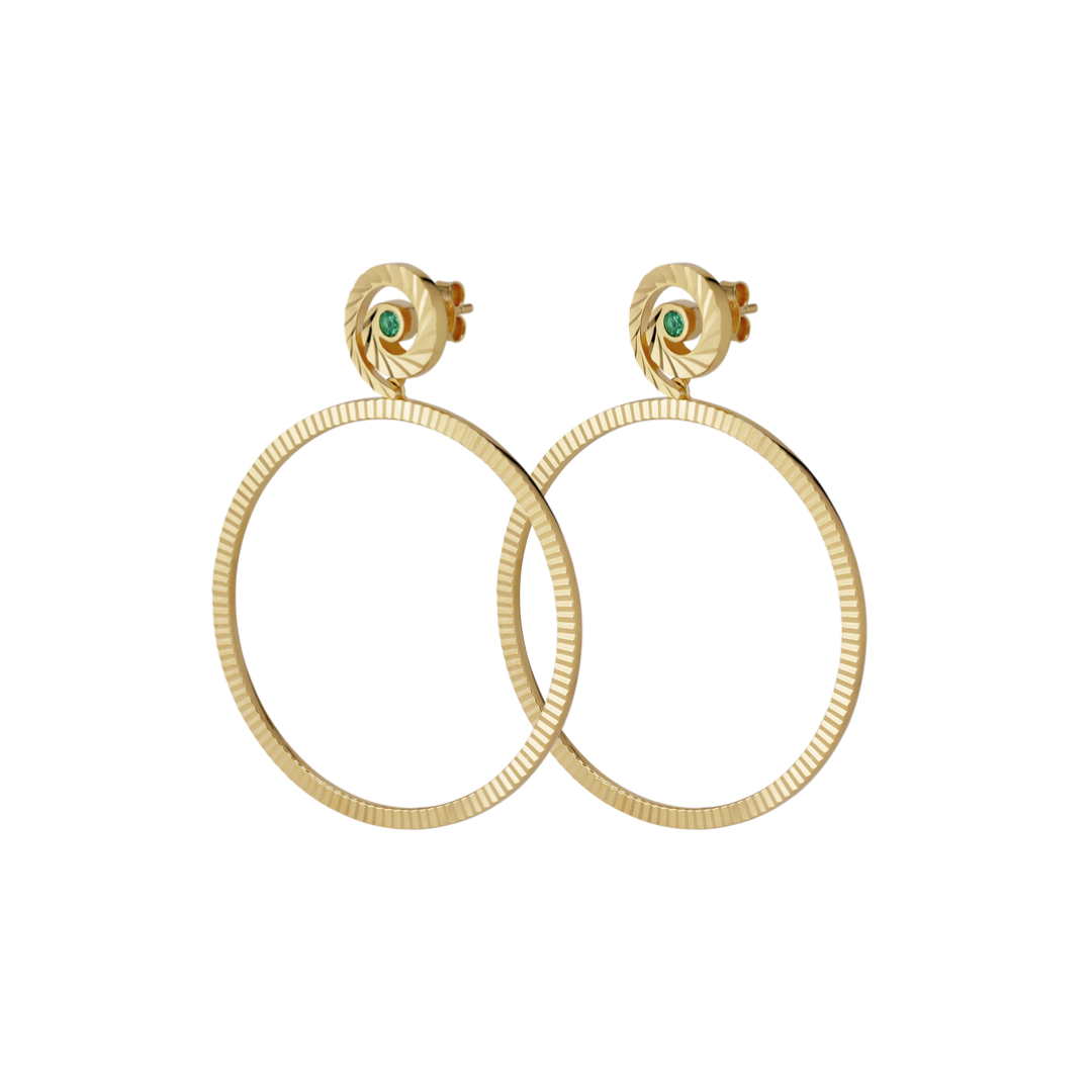 Impression Hoops Gold-Plated Sterling Silver. - Babs The Label