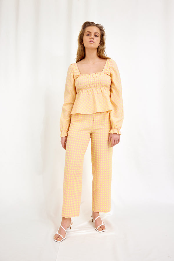Adelina Trousers Peach - Babs The Label