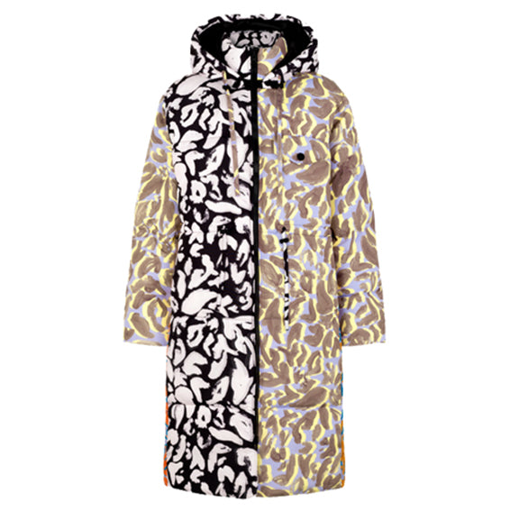 Oak Puffer Coat - Abstract Leaf - Babs The Label